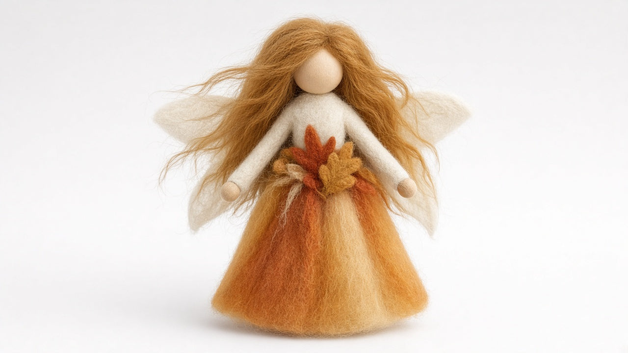 Brave - felted wool fairy portrait