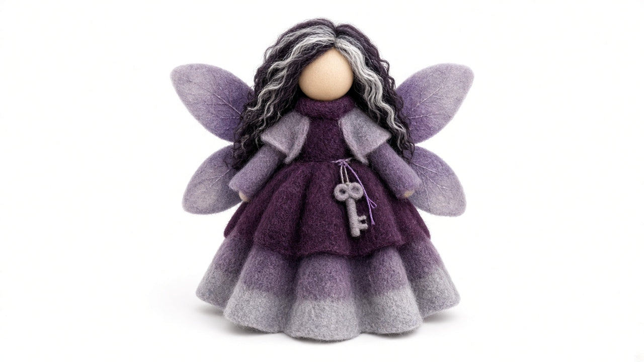 Elder - felted wool fairy portrait