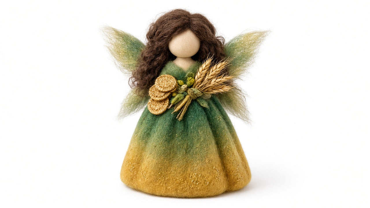 Vera - felted wool fairy portrait